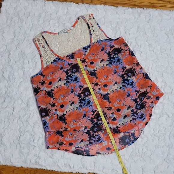 Collective Concepts Floral Chiffon Tank Top, Women's Small, Excellent Condition! - Picture 4 of 6